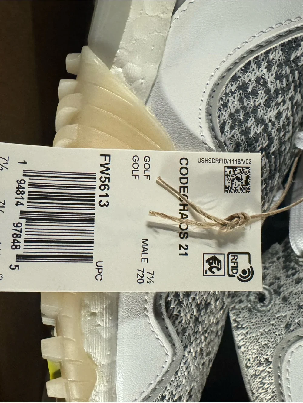Adidas Code choas spikeless golf shoe